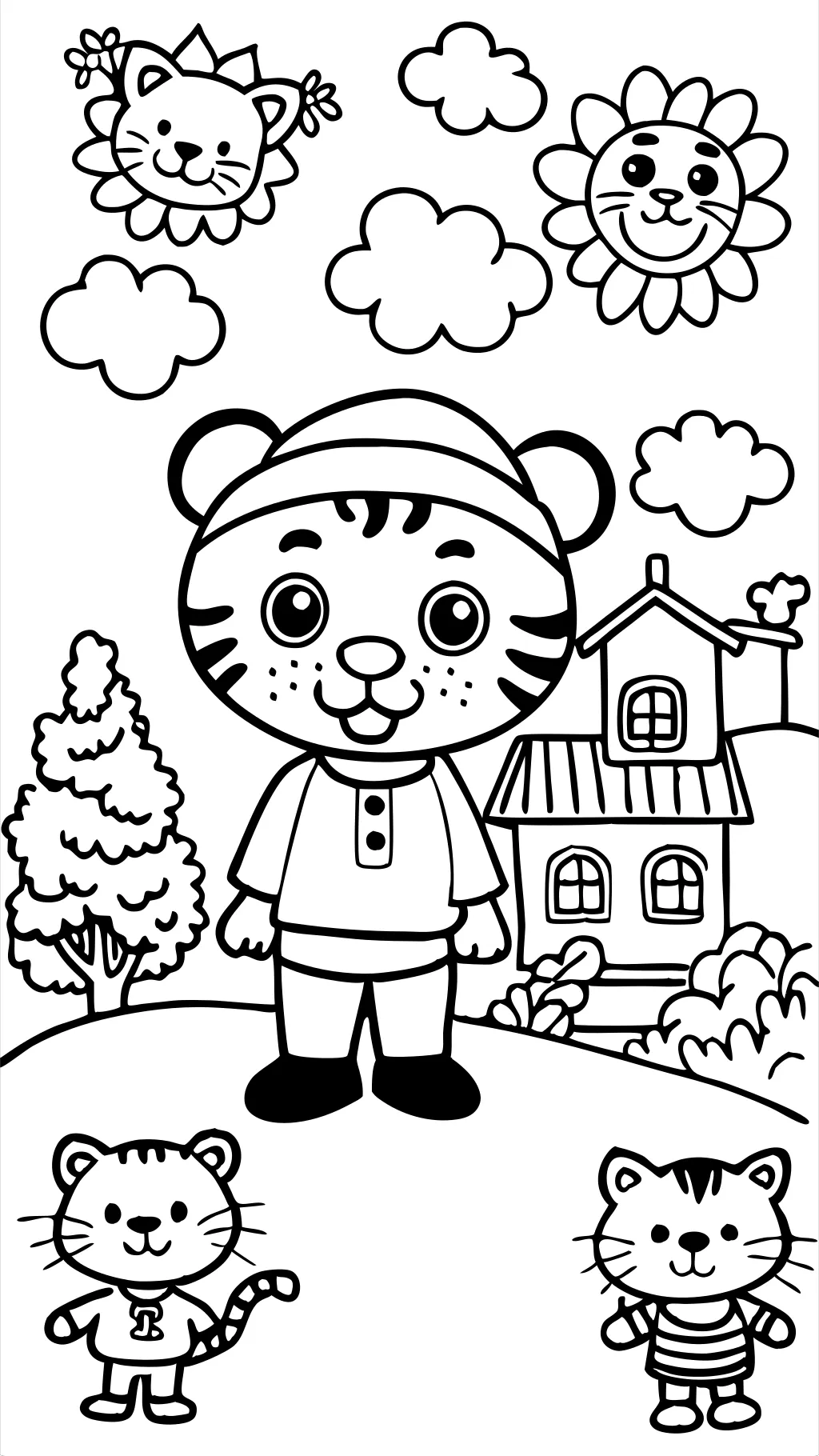 pages à colorier Daniel the Tiger